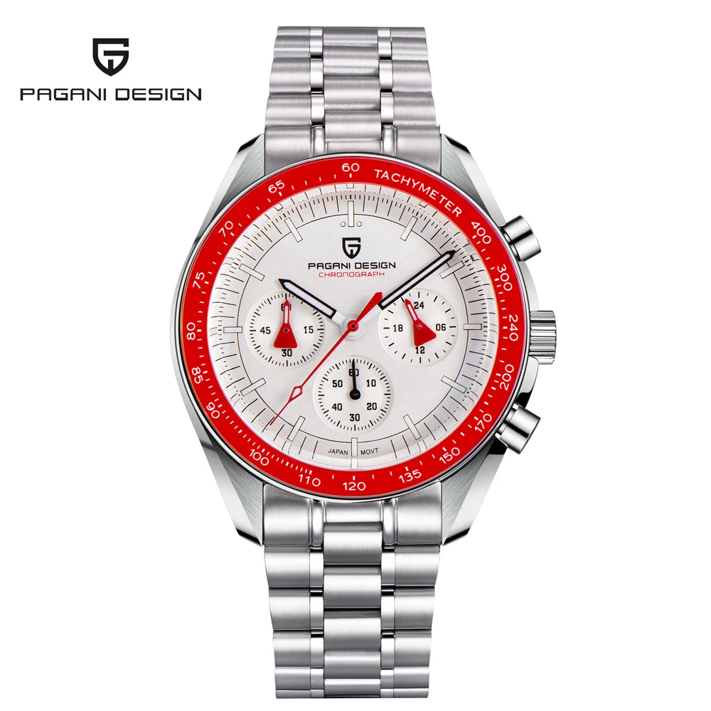 Pagani Design VK63 Moonphase Chronograph Watch – Sapphire, Luminous