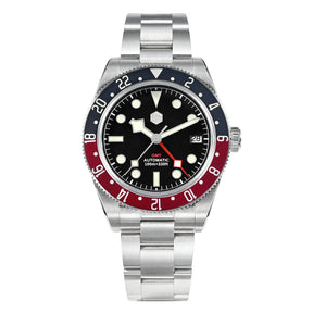 San Martin SN0109 GMT Automatic Watch – 39mm Sapphire Crystal, NH34 GMT Men's Luxury Watch
