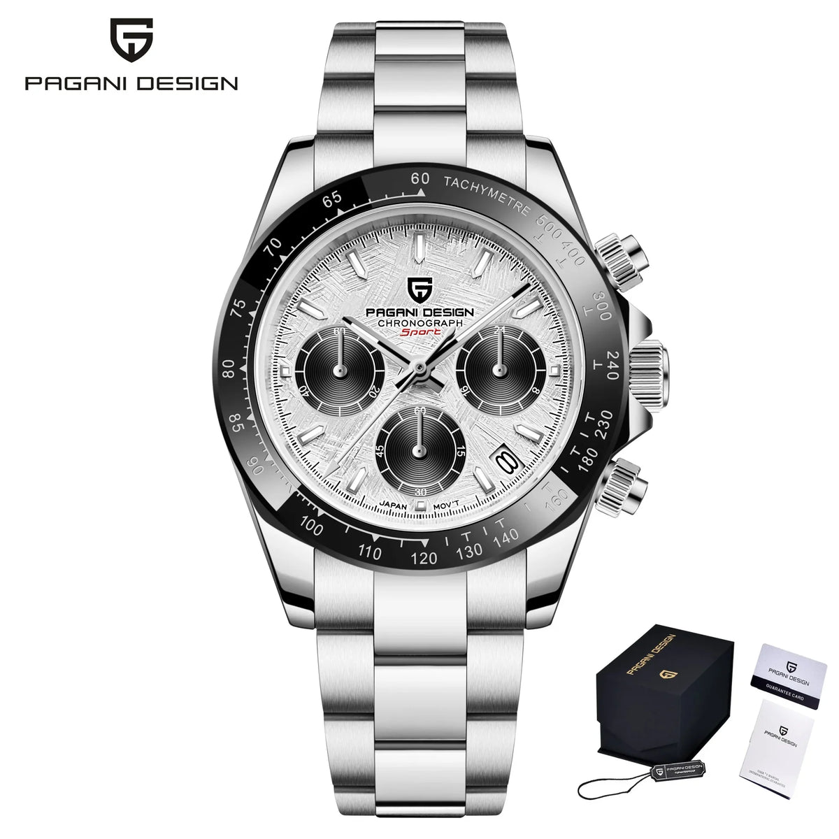 PAGANI DESIGN Men's Chronograph Quartz Watch – Sapphire, Stainless Steel, VK63
