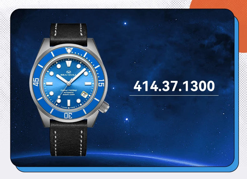 Seagull Men’s Automatic Mechanical Dive Watch – Titanium, Sapphire Glass