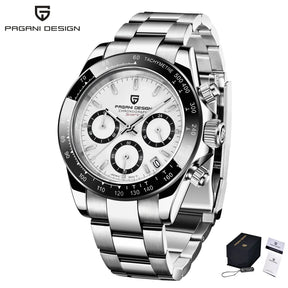 PAGANI DESIGN Men's Chronograph Quartz Watch – Sapphire, Stainless Steel, VK63