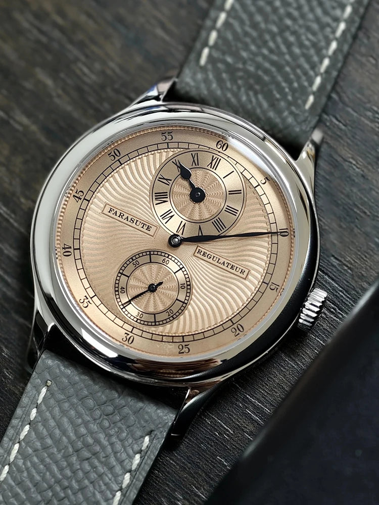 FARASUTE Men's Manual Mechanical Watch – Seagull Movement Sapphire Regulator Waterproof