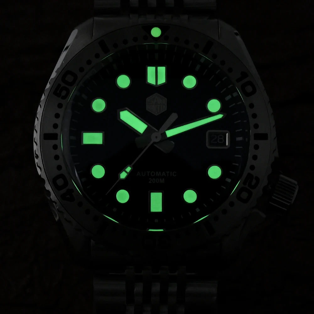 San Martin Men's Abalone Automatic Dive Watch – NH35 Sapphire Crystal  Luxury Mechanical Watch
