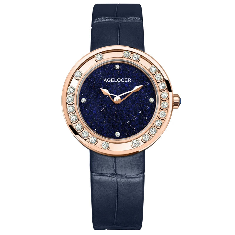 AGELOCER Baikal Diamond Women’s Watch – Luxury Quartz Wristwatch