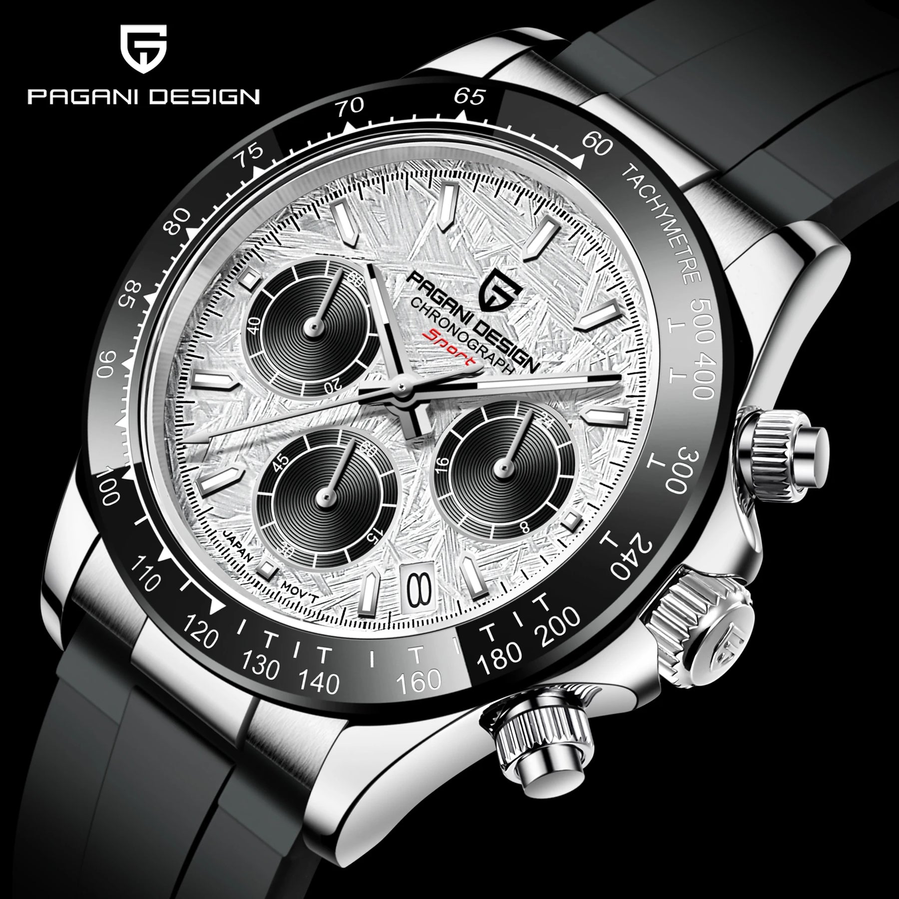 2026 Pagani Design PD-1664 Luxury Chronograph Watch - Japanese VK63 Quartz, Luminous Sapphire Edition