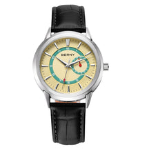 BERNY Men's Luxury Quartz Watch – Elegant Stainless Steel Dress & Business Wristwatch with Date Calendar