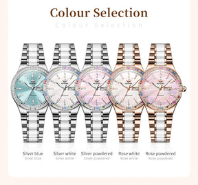 OUPINKE 3283 Women’s Automatic Watch – Luxury Mechanical, Day-Date, 50m Water Resistant