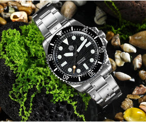 San Martin SN0126 Men’s Dive Watch 38mm – Miyota 90S5 Automatic, Wave Dial, 200m Water Resistant