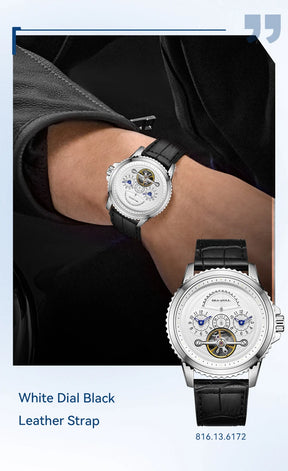 Seagull Flywheel Men’s Mechanical Watch – 44mm, Sapphire, Dual Time