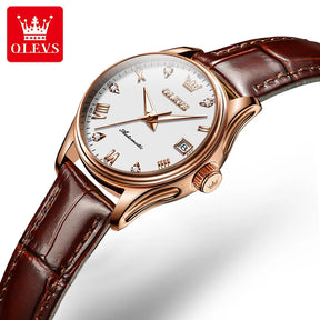 OLEVS Women’s Automatic Watch – Luxury Waterproof Luminous Chronograph Date Wristwatch 9932