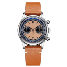 ADDIESDIVE AD2037 Men’s Quartz Chronograph Watch – Black Dial, Leather Strap, 100m Water Resistant