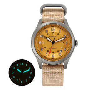 BERNY Men's Automatic Full Titanium Watch