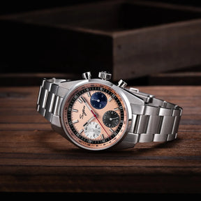 Sugess S465 Men’s Chronograph Watch 38mm – Mechanical, Gooseneck Movement, Sapphire Crystal, Roulette Dial