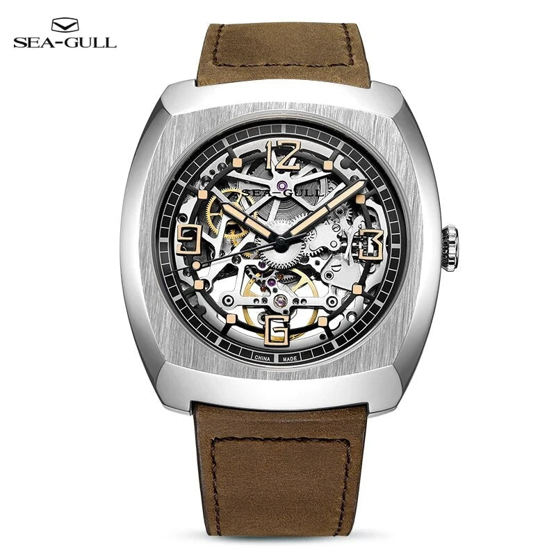 Sea-Gull Skeleton Automatic Watch for Men – Sapphire Crystal, 316L Stainless Steel