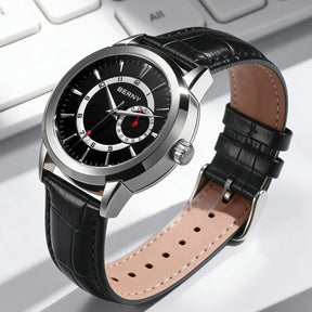 BERNY Men's Luxury Quartz Watch – Elegant Stainless Steel Dress & Business Wristwatch with Date Calendar