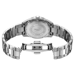 BERNY Women's Quartz Watch 39mm – Sapphire AR Coated 100M Waterproof Stainless Steel