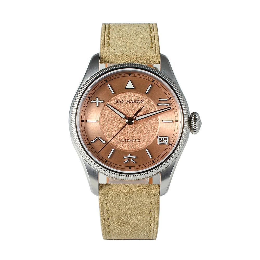 San Martin SN0033 Men's Automatic Pilot Watch 39.5mm – YN55 Sapphire 10Bar Vintage Style