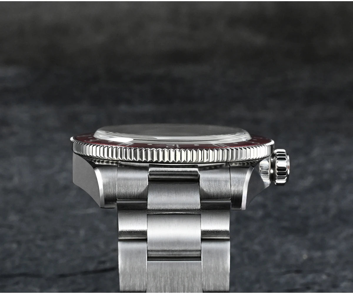 San Martin SN0109 GMT Automatic Watch – 39mm Sapphire Crystal, NH34 GMT Men's Luxury Watch