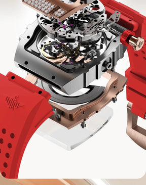 OUPINKE 3225 Women’s Automatic Watch – Diamond Dial, Silicone Strap