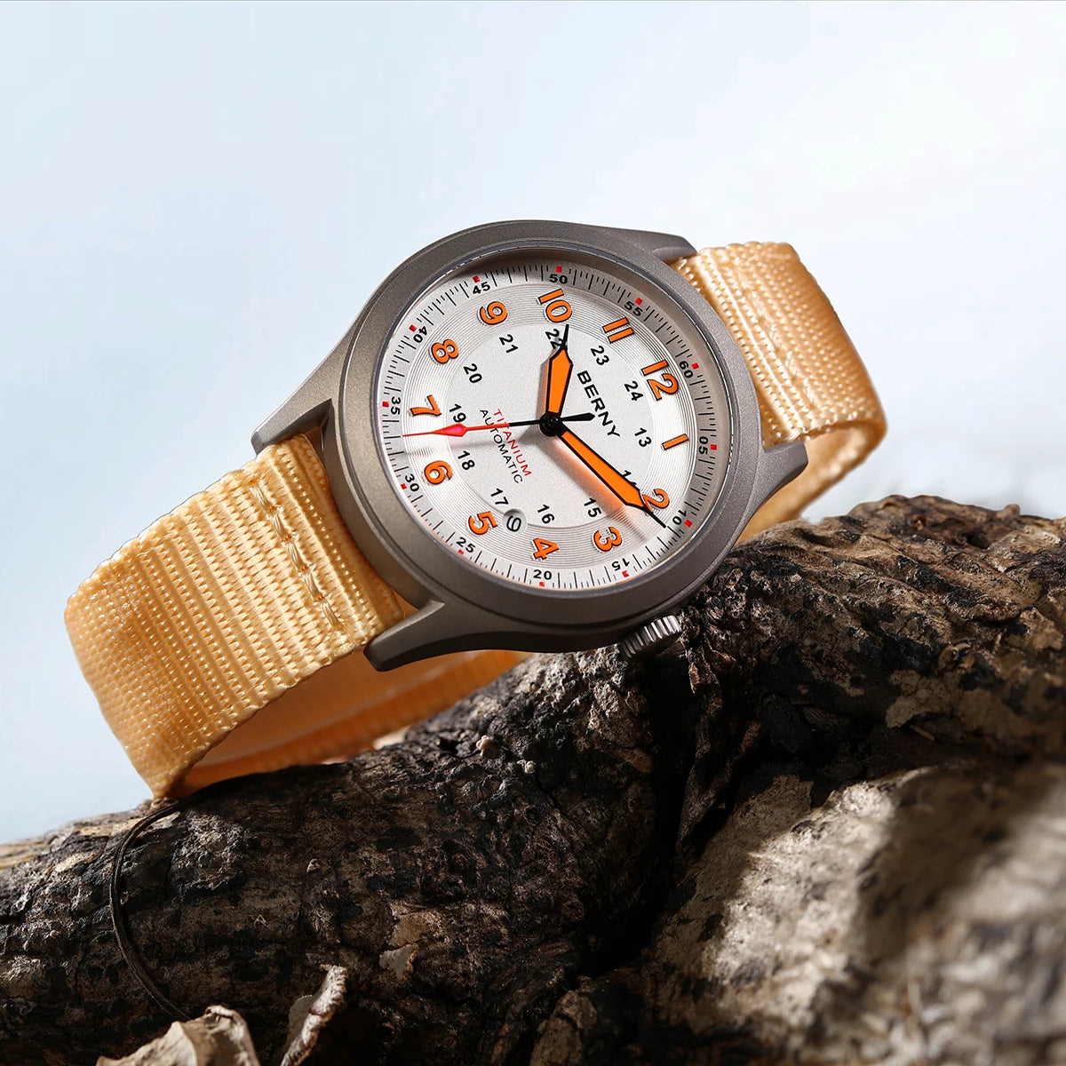 BERNY Men's Automatic Full Titanium Watch