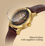 BERNY Women’s Gold Quartz Watch – Luxury Fashion Wristwatch with Elegant Gradient Dial