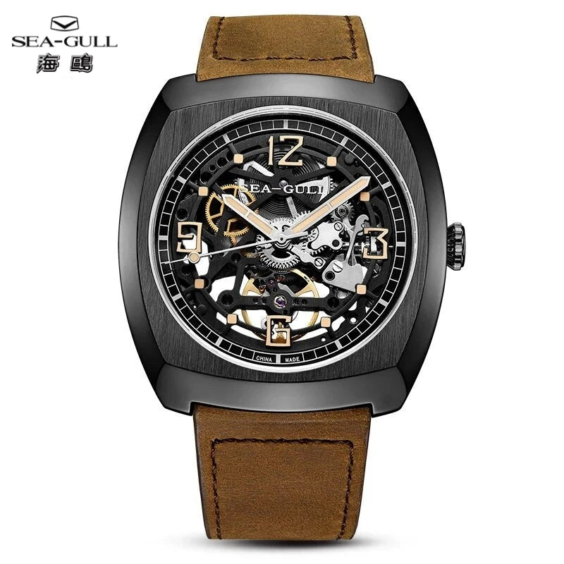Sea-Gull Skeleton Automatic Watch for Men – Sapphire Crystal, 316L Stainless Steel