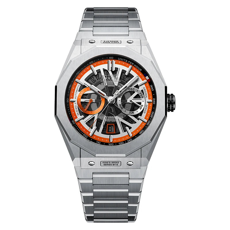 BONEST GATTI Men's Automatic Skeleton Watch – Mechanical, Luminous & Waterproof