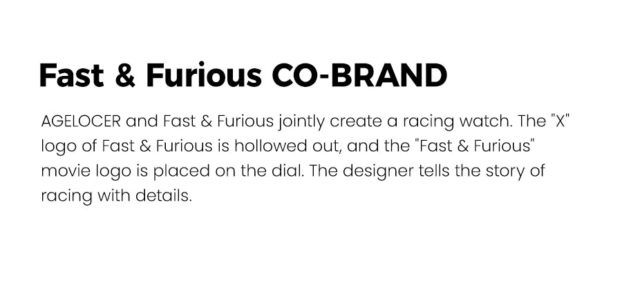 AGELOCER Fast & Furious Racing Watch – Men’s Automatic Mechanical
