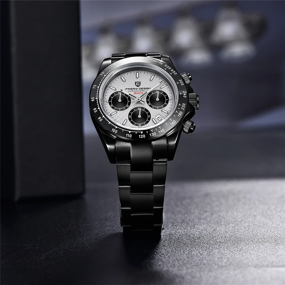 PAGANI DESIGN Men's Chronograph Quartz Watch – Sapphire, Stainless Steel, VK63