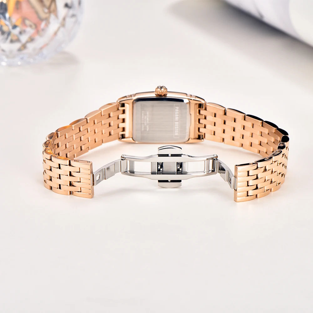 PAGANI DESIGN Women’s Quartz Watch 22mm – Sapphire Crystal, Stainless Steel, 50m Water Resistant