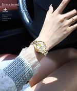 OUPINKE 3259 Women’s Automatic Watch – Gold, Tungsten Steel Luxury