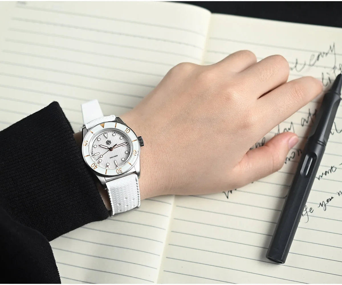 San Martin SN0151 Women’s Luxury Quartz Watch – Ronda 703, 200M Waterproof