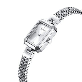 BERNY Women’s Square Watch – Minimalist Quartz, Stainless Steel