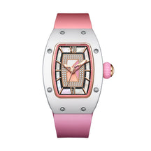 BONEST GATTI Women’s Automatic Watch – Luxury Tonneau Mechanical, Sapphire Crystal, Fluororubber Strap