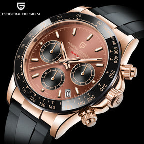 2026 Pagani Design PD-1664 Luxury Chronograph Watch - Japanese VK63 Quartz, Luminous Sapphire Edition