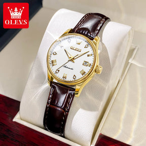 OLEVS Women’s Automatic Watch – Luxury Waterproof Luminous Chronograph Date Wristwatch 9932
