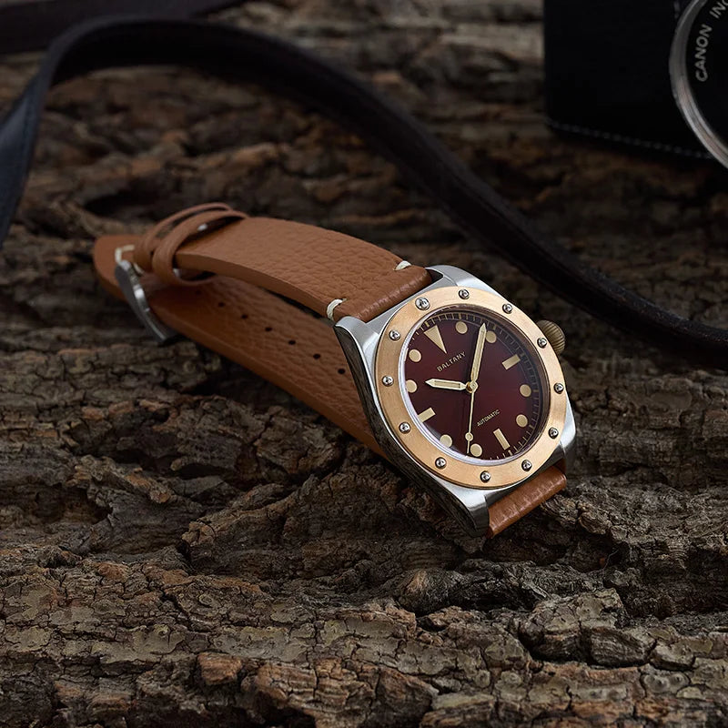 Baltany B4030 Bronze Automatic Watch – NH38 Movement, Super Luminous, 20ATM Water Resistant Men's Watch
