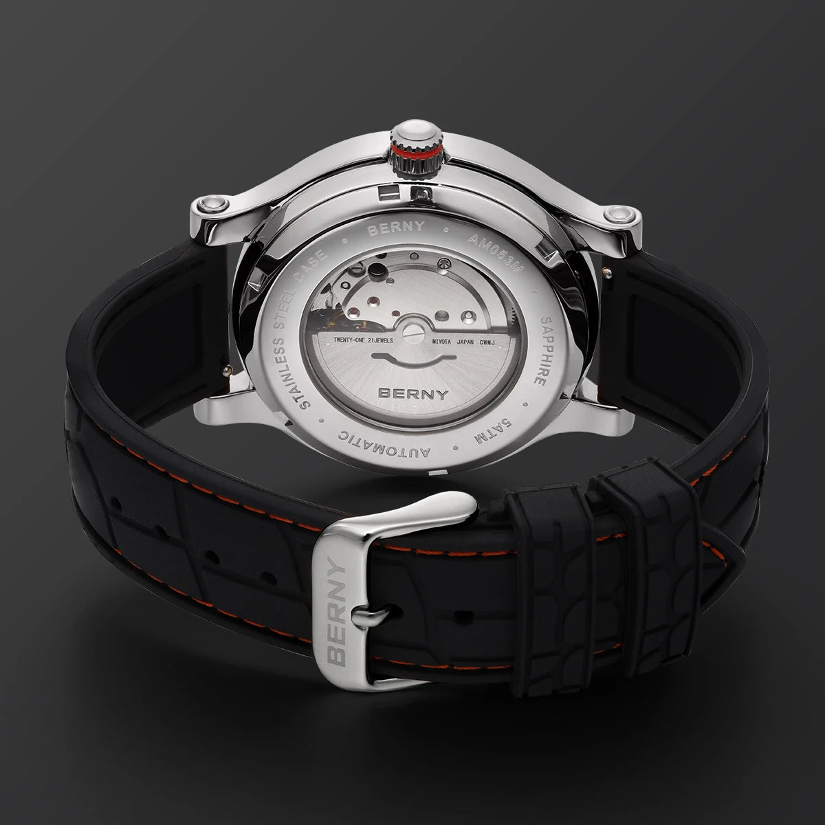 BERNY Miyota 8215 Automatic Men’s Watch – Sapphire, Super Luminous