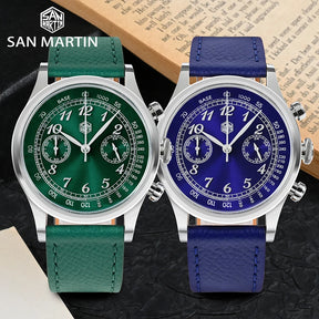 San Martin Men’s Quartz Chronograph Watch – 38mm, Sapphire Crystal