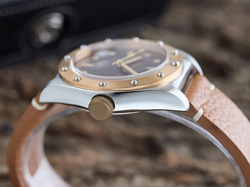 Baltany B4030 Bronze Automatic Watch – NH38 Luminous 20ATM Water Resistant