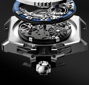 OUPINKE 3266 Men’s Automatic Skeleton Watch – Luxury Mechanical