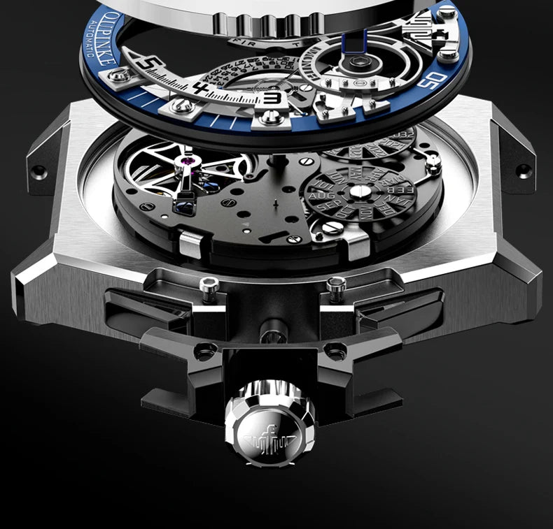 OUPINKE 3266 Men’s Automatic Skeleton Watch – Luxury Mechanical