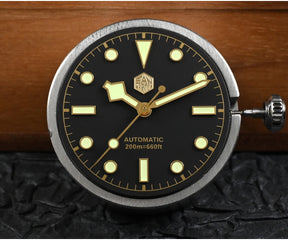 San Martin SN0138 37mm Vintage Diver Watch – ST2130 Automatic Men’s Watch with Sapphire Crystal & 200M Water Resistance