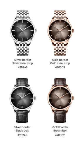 AGELOCER Budapest Men's Automatic Watch – Steel Strap Business Dress with Calendar