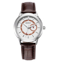 BERNY Men's Luxury Quartz Watch – Elegant Stainless Steel Dress & Business Wristwatch with Date Calendar