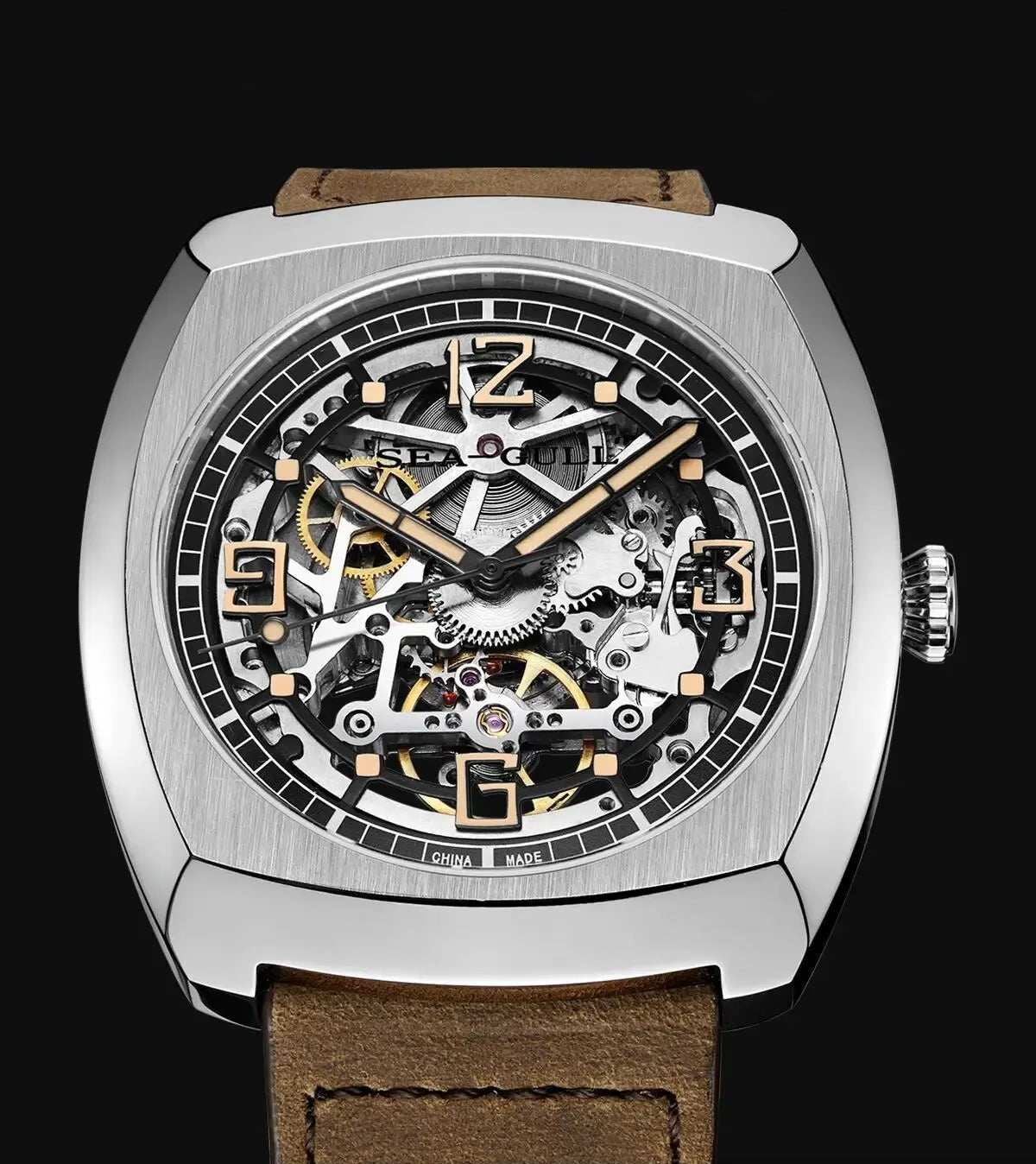 Sea-Gull Skeleton Automatic Watch for Men – Sapphire Crystal, 316L Stainless Steel