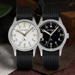 San Martin 36mm Pilot Men’s Watch – VH31 Mechaquartz Sweep Second Quartz Watch with Luminous Dial & Nylon Strap