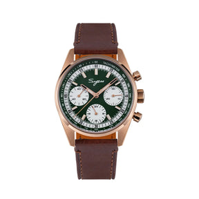 Sugess S465 Men’s Chronograph Watch 38mm – Mechanical, Gooseneck Movement, Sapphire Crystal, Roulette Dial