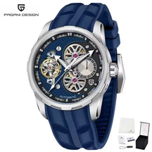 PAGANI DESIGN Men’s Automatic Skeleton Watch – Sapphire Crystal, 100m Water Resistant, Tourbillon Style