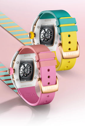 BONEST GATTI Women’s Automatic Watch – Luxury Tonneau Mechanical, Sapphire Crystal, Fluororubber Strap